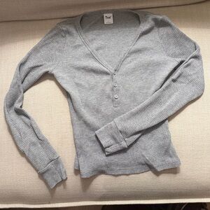 Aritzia Tna waffle knot top